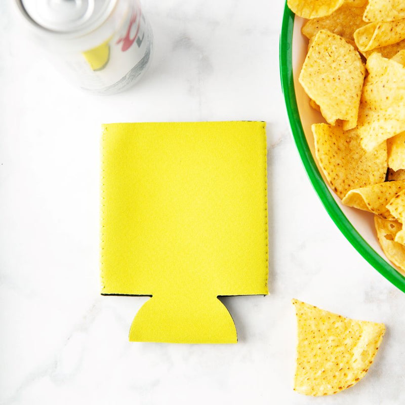 Personalized Fantasy Football Football Koozies - Yellow
