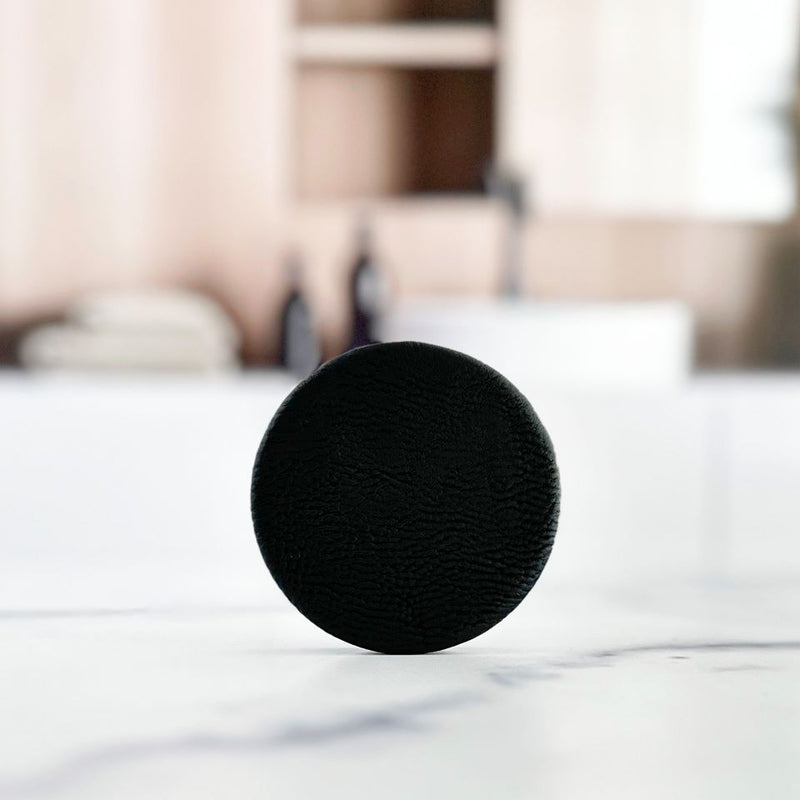 Personalized Leatherette Compact Mirror - Black - Qualtry
