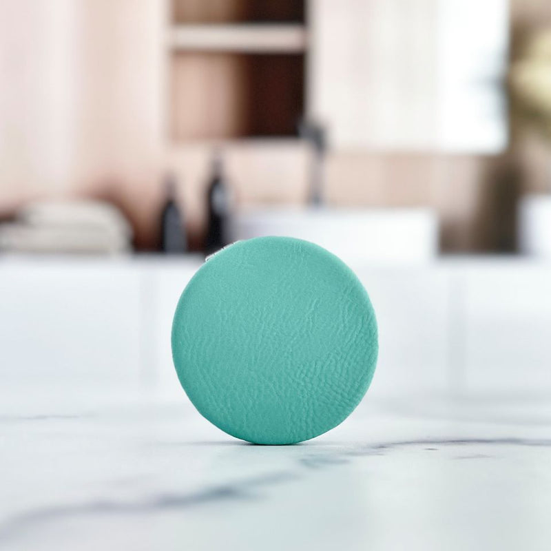 Personalized Leatherette Compact Mirror - Teal - Qualtry