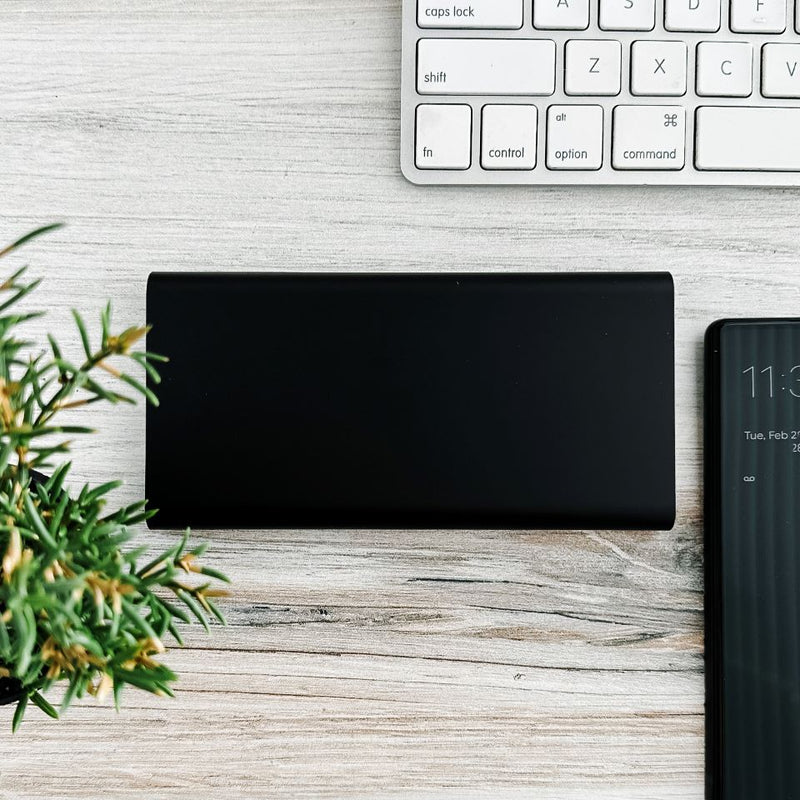 Personalized Portable Power Bank Batteries - Black - Qualtry