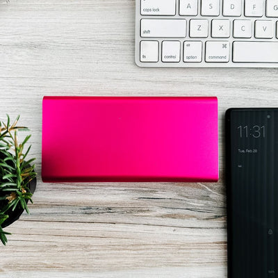 Personalized Portable Power Bank Batteries - Pink - Qualtry