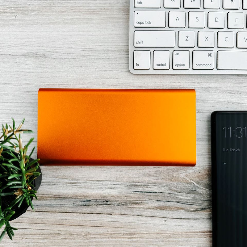 Personalized Portable Power Bank Batteries - Orange - Qualtry
