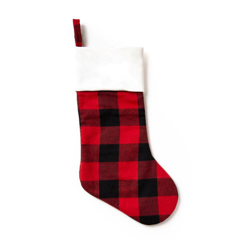 Monogrammed Plaid Stockings -  - Qualtry