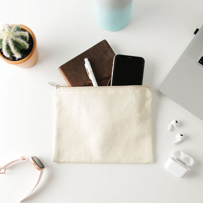 Motivational Makeup Bag - Cream - Qualtry