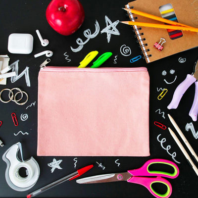 Personalized Teacher Pencil Bag - Pink - Qualtry