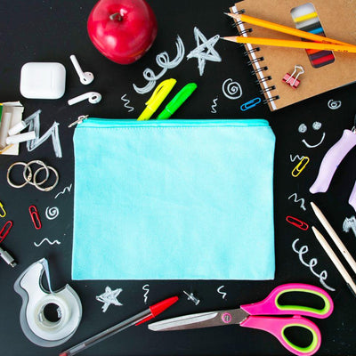 Personalized Teacher Pencil Bag - Teal - Qualtry