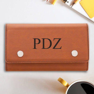 Personalized Card & Dice Set - Rawhide - 3Initials - JDS