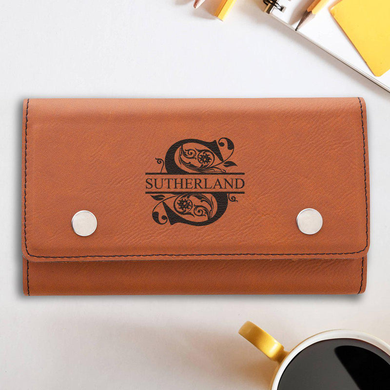 Personalized Card & Dice Set - Rawhide - Filigree - JDS