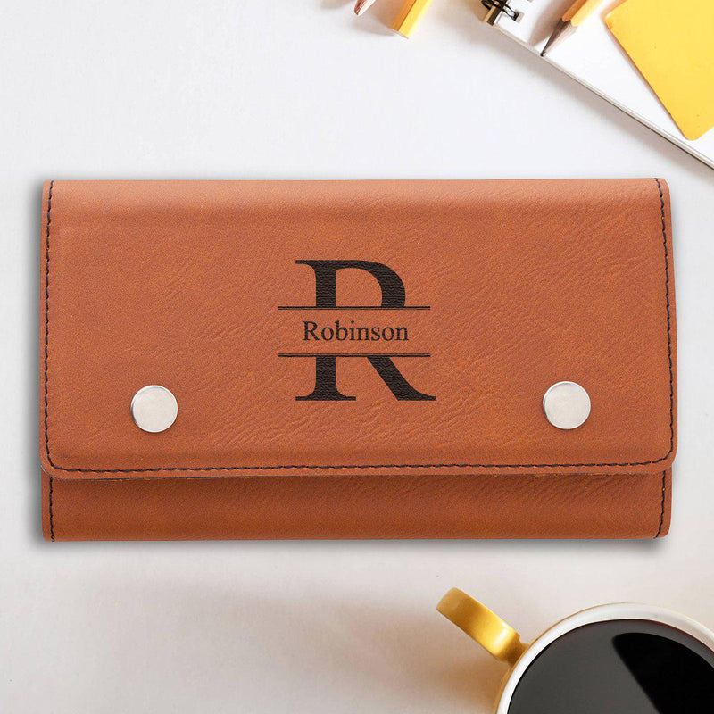 Personalized Card & Dice Set - Rawhide - Stamped - JDS