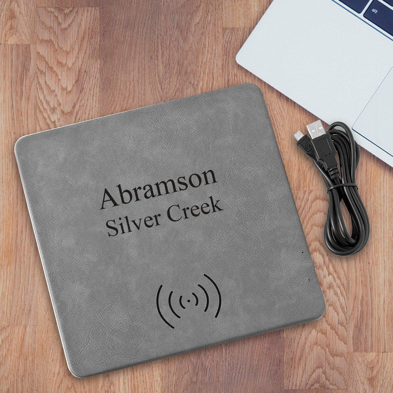 Personalized Gray Charging Pad -  - JDS