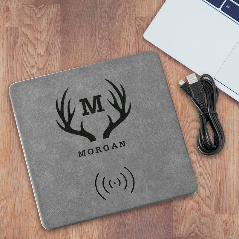 Personalized Gray Charging Pad -  - JDS
