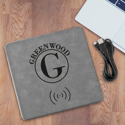 Personalized Gray Charging Pad -  - JDS