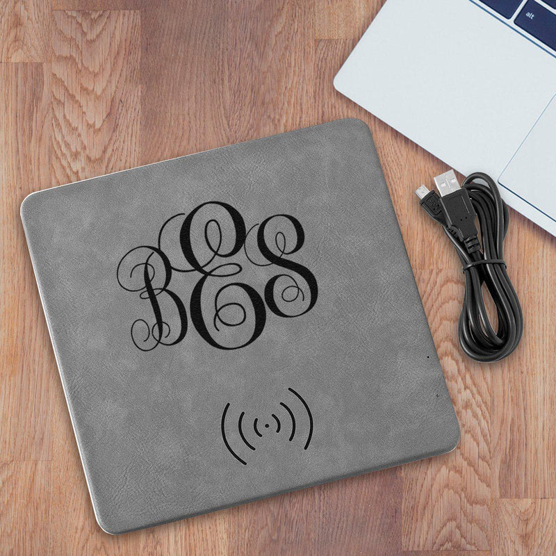 Personalized Gray Charging Pad -  - JDS