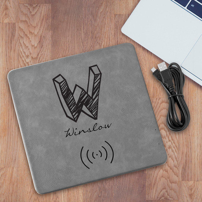 Personalized Gray Charging Pad -  - JDS