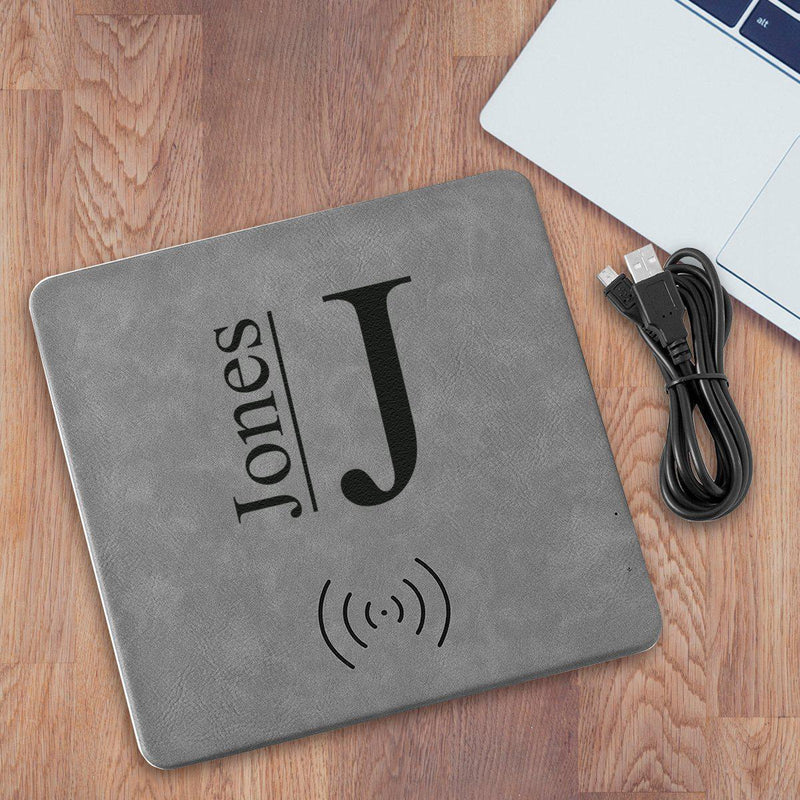 Personalized Gray Charging Pad -  - JDS