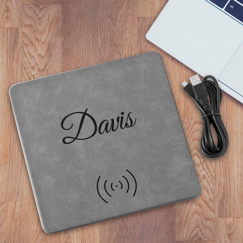 Personalized Gray Charging Pad -  - JDS