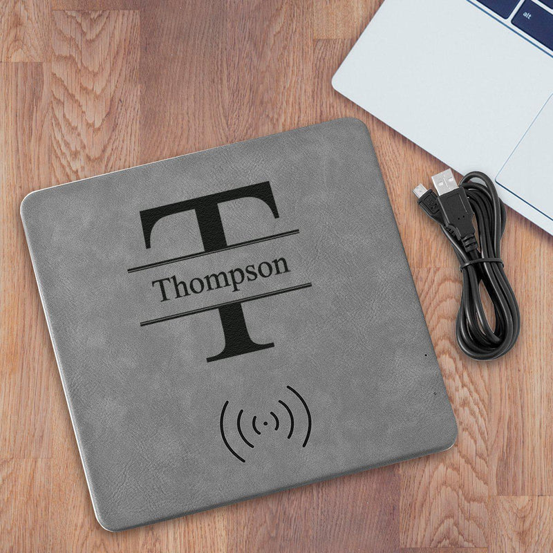 Personalized Gray Charging Pad -  - JDS