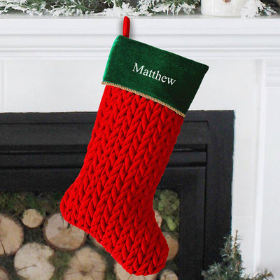 Personalized Green and Red Christmas Stockings -  - JDS