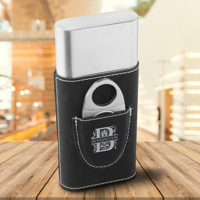 Personalized Cigar Holder - Black - Filigree - JDS
