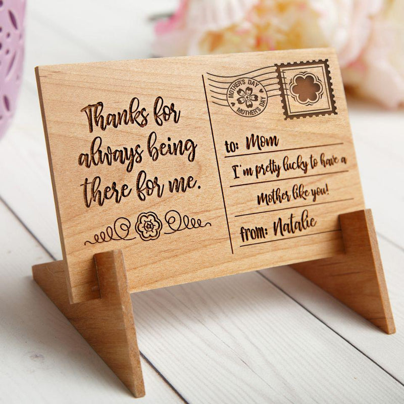Mother’s Day Personalized Wood Postcards -  - Qualtry
