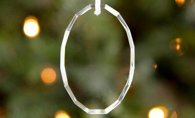Personalized Oval Shaped Crystal Ornaments -  - Qualtry