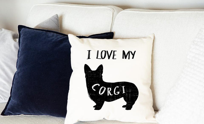 Personalized Dog Breed Throw Pillow Covers -
