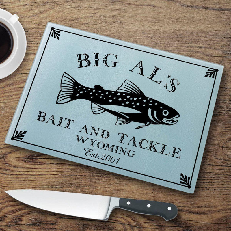 Personalized Glass Cabin Series Cutting Boards - Trout - JDS