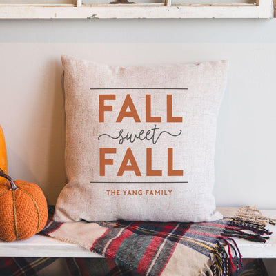 Personalized Fall Throw Pillow Covers -  - Qualtry