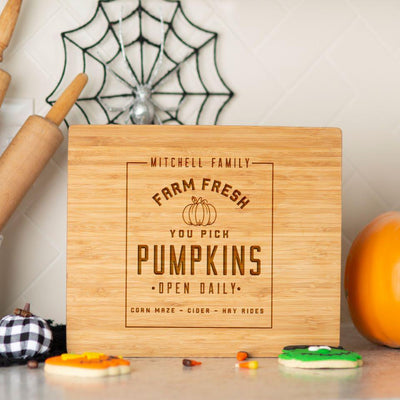 Personalized Halloween Bamboo Cutting Boards 11 x 13 -  - Qualtry
