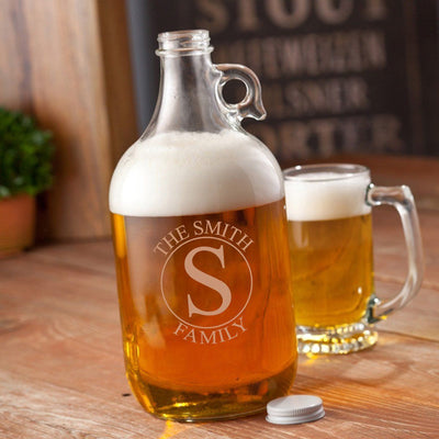 Personalized Glass Beer Growler - 64oz. -  - JDS