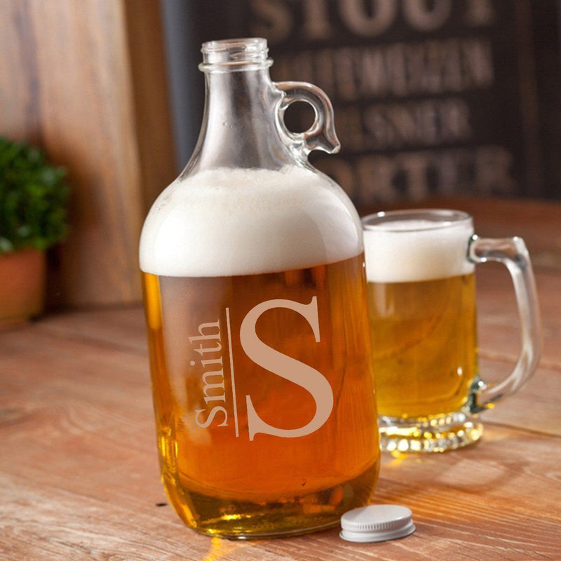 Personalized Glass Beer Growler - 64oz. -  - JDS