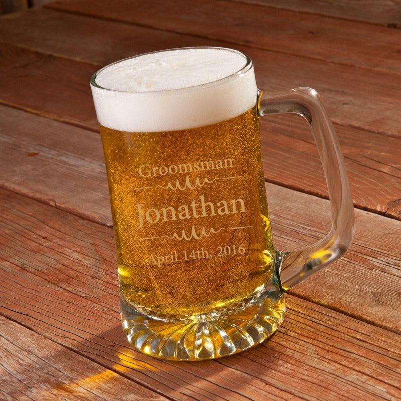 Personalized Groomsman 25 oz. Beer Mug -  - JDS
