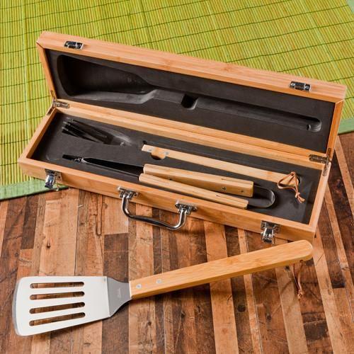 Personalized BBQ Grill Set - Custom Logo -