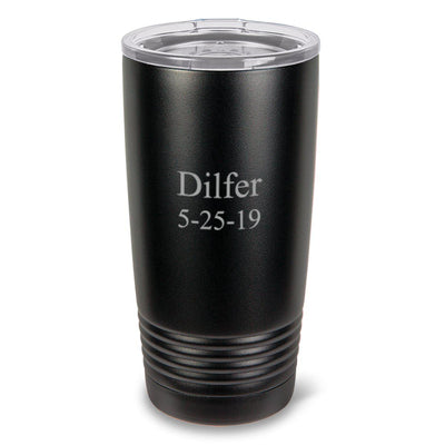 Personalized 20oz. Black Double Wall Insulated Tumbler - 2Lines - JDS