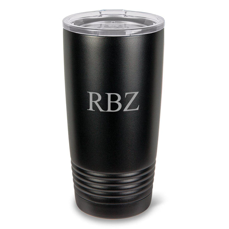 Personalized 20oz. Black Double Wall Insulated Tumbler - 3Initials - JDS