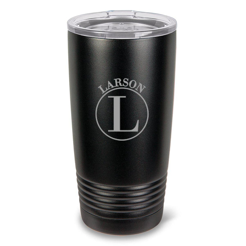 Personalized 20oz. Black Double Wall Insulated Tumbler - Circle - JDS