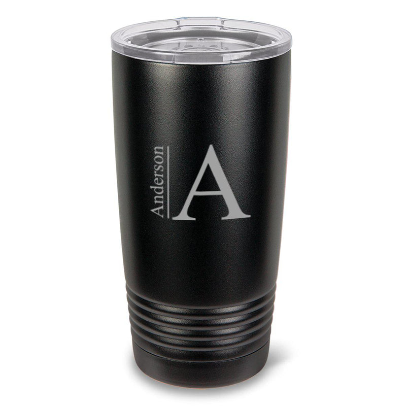 Personalized 20oz. Black Double Wall Insulated Tumbler - Modern - JDS