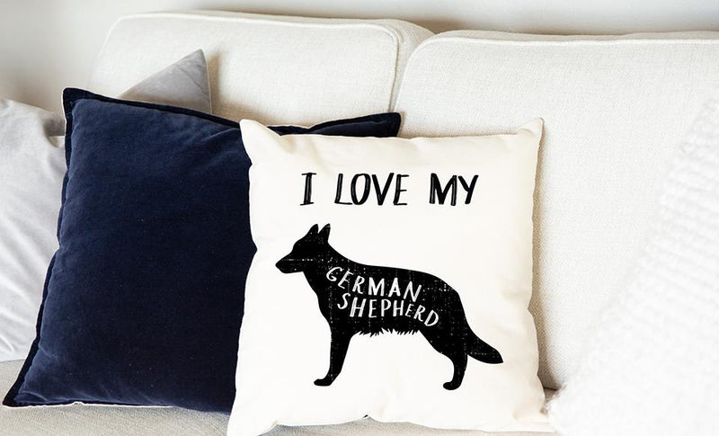 Personalized Dog Breed Throw Pillow Covers -