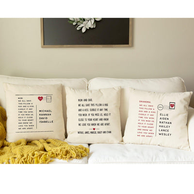 Personalized Miss You Throw Pillow Covers -  - Qualtry