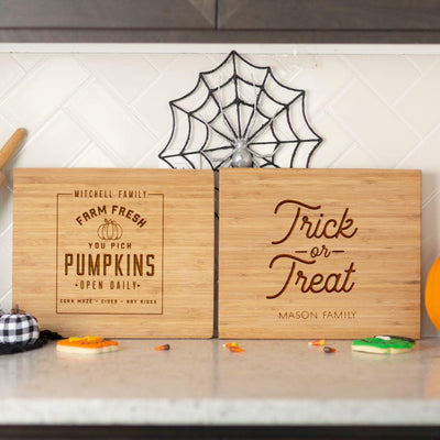 Personalized Halloween Bamboo Cutting Boards 11 x 13 -  - Qualtry