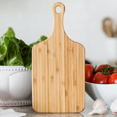 Personalized Handled Bamboo Serving Boards (Modern Collection)- Small -