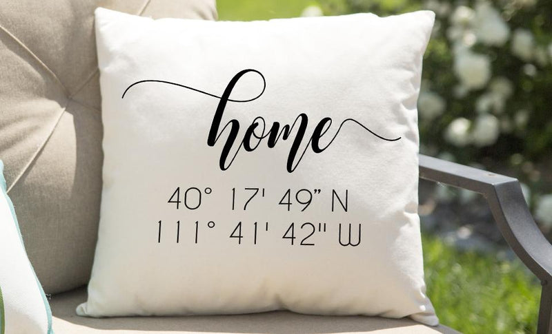 Personalized Location Throw Pillow Covers -  - Qualtry
