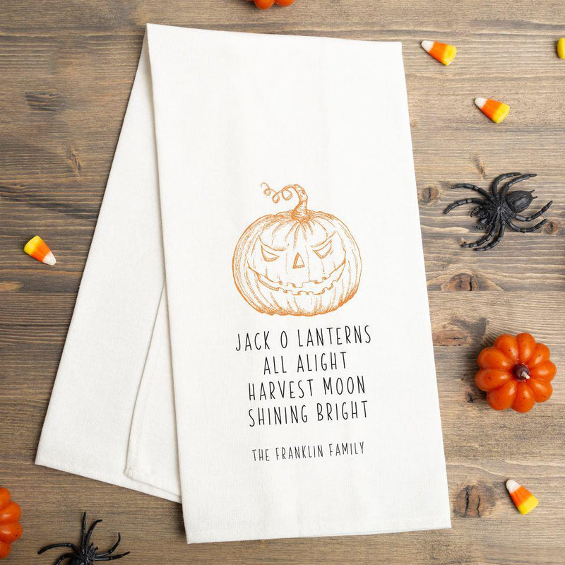 Personalized Halloween Tea Towels -