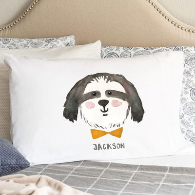 Personalized Kids Whimsical Dog and Cat Pillowcases -  - Wingpress Designs