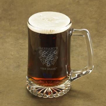 Personalized Icon Beer Mug - Sports Edition - Billiards - JDS
