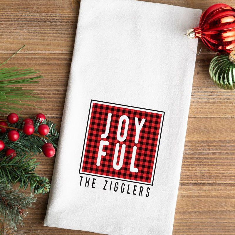 Personalized Farmhouse Christmas Tea Towels -  - Qualtry