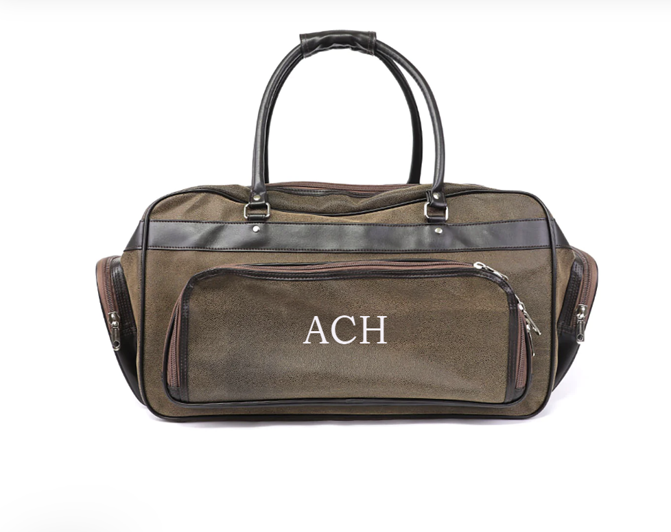 Personalized Leather Weekender Duffle Bag A Gift Personalized