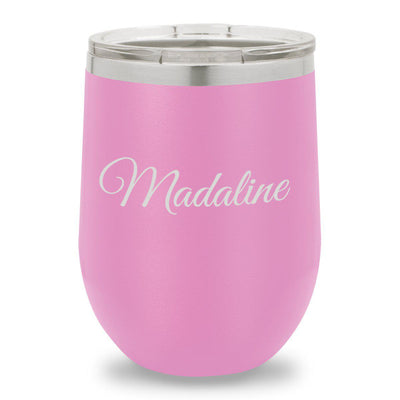Personalized Light Purple 12oz. Insulated Wine Tumbler - Script - JDS