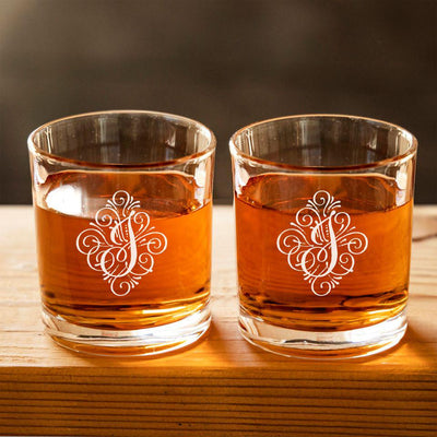 Monogrammed Whiskey Glasses - Set of 2 -  - JDS