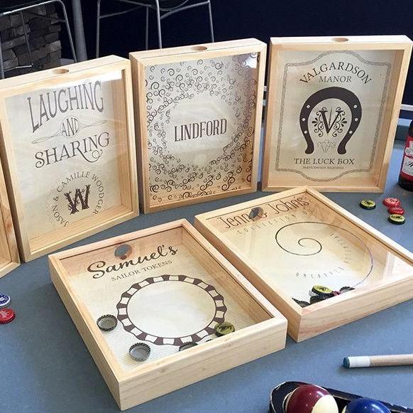 Personalized Beer Bottle Cap Shadow Box -  - Qualtry